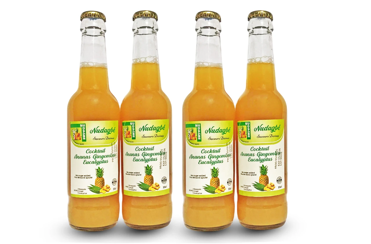 COCKTAIL GINGEMBRE ANANAS  EUCALYPTUS EN PACK DE 6 - 33 cl